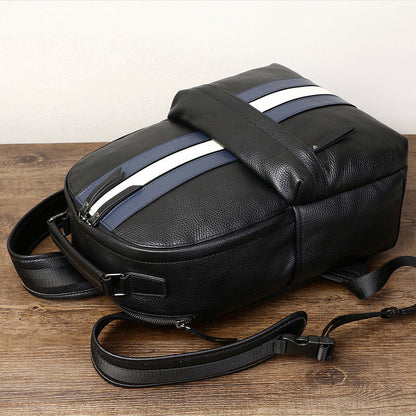 Mochila de cuero para viajes informales