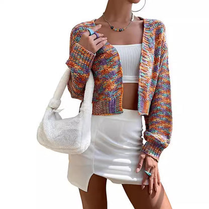 Damen Retro Colorized Sweater Freizeitjacke