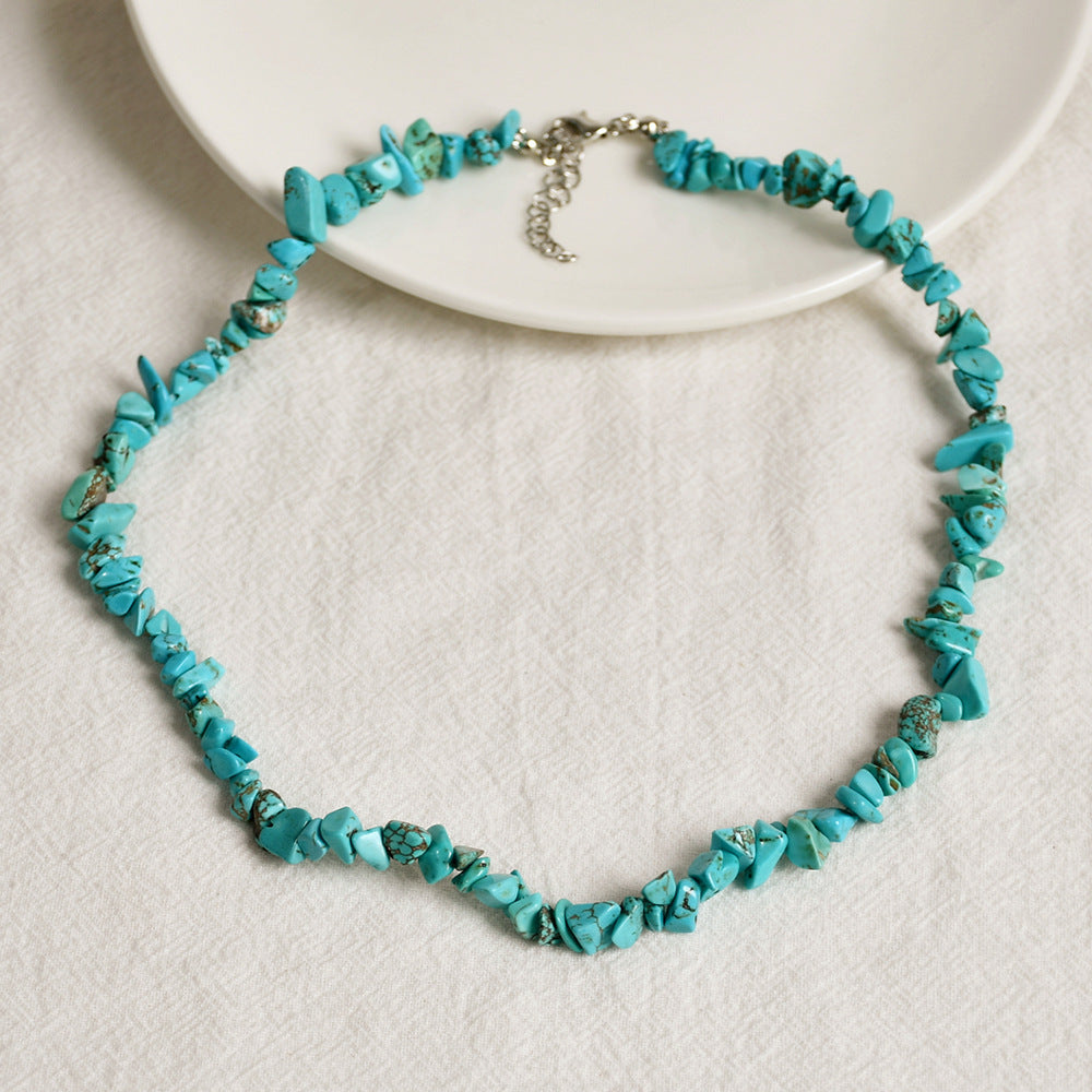 Vacation Style Color Crystal Necklace For Women