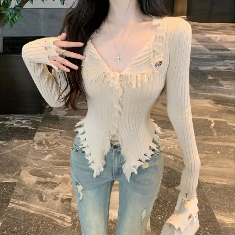 Slim Fit Slimming Niche Chic Cardigan Top