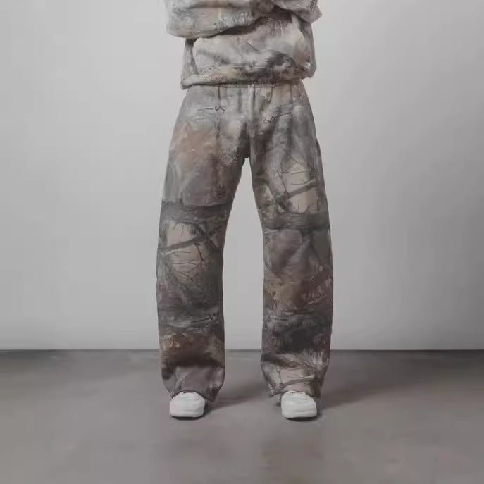 Leaves Camouflage 3D Printed Casual Pants For Men - BAGMODA
