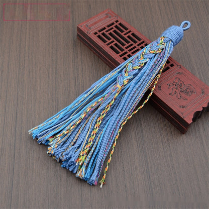 Accesorios de cordón con borlas de hilo de algodón tejidos a mano