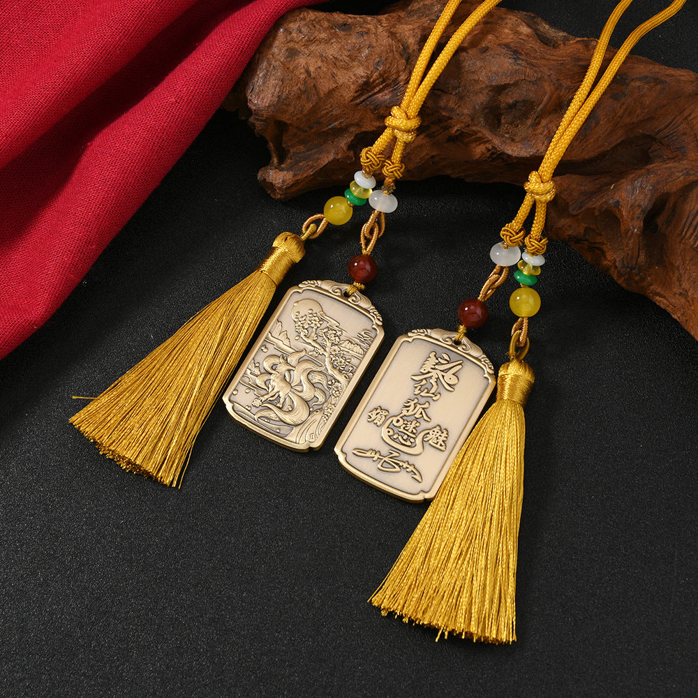Pure Yellow Copper Pendant Necklace Pendant Token