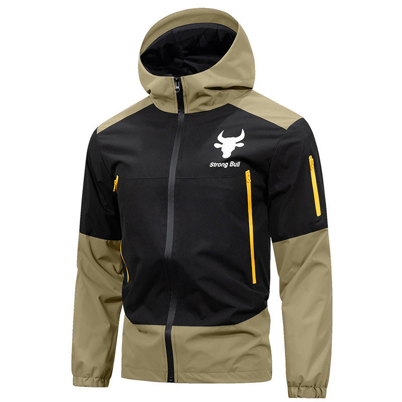 Outdoor Sports And Casual Loose All-matching Windproof Hood Workwear Tops Men's Jacket