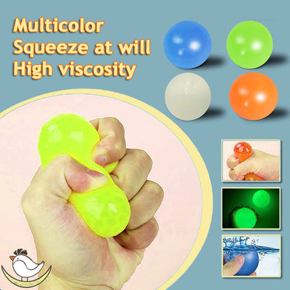 Bolas adhesivas luminosas para pared, juegos de fiesta en casa, juguetes novedosos que brillan en la oscuridad, juguete de descompresión para apretar.