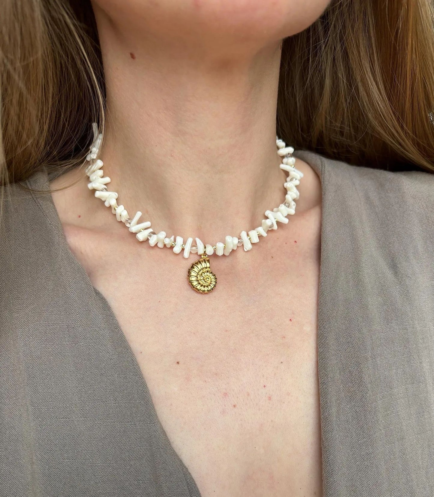 Red New Style Gravel Clavicle Chain Freshwater Pearl Necklace For Women