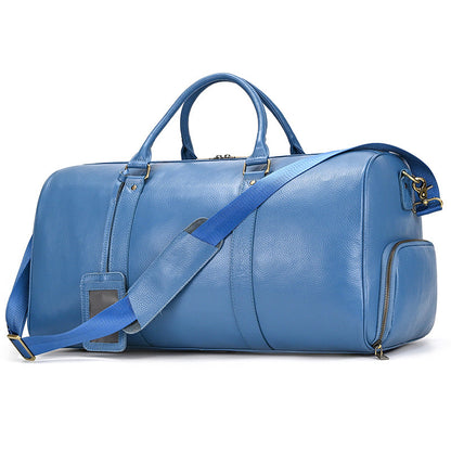 Bolsa de viaje de cuero auténtico para hombre