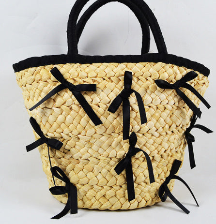 Women's Versatile Corn Husk Diagonal Woven Bag