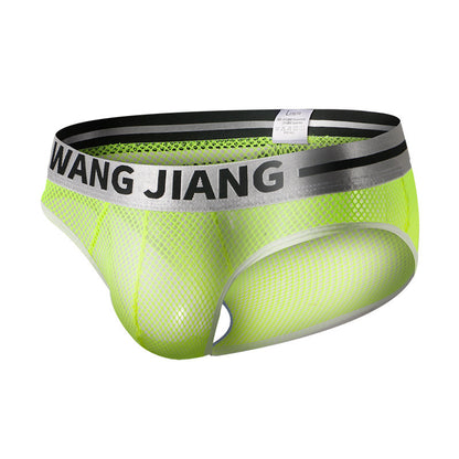 Men's Underwear Triangle Summer Mesh Low Waist Solid Color Breathable