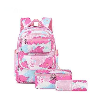 Neuer bedruckter dreiteiliger modischer Schulrucksack