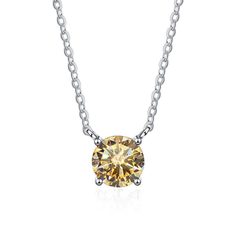 S925 Sterling Silver Moissanite 1 Karat Necklace