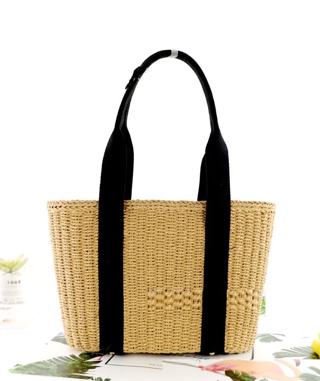 Hand Carry Paper Rope Woven Beach Women's Bag