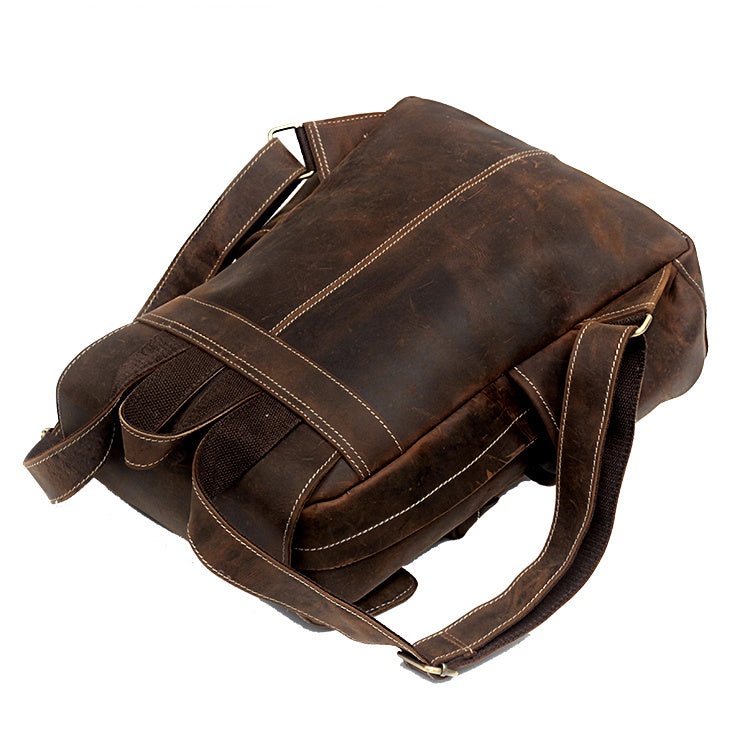 Horse Leather Korean Backpack