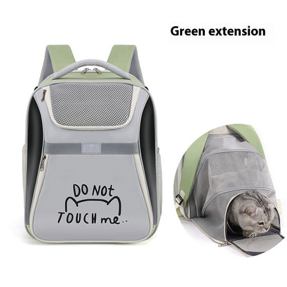 Bolsa para mascotas al aire libre que se puede expandir, mochila para gatos portátil