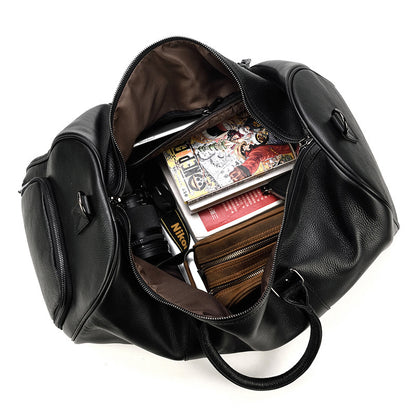 Bolsa de viaje de cuero auténtico para hombre