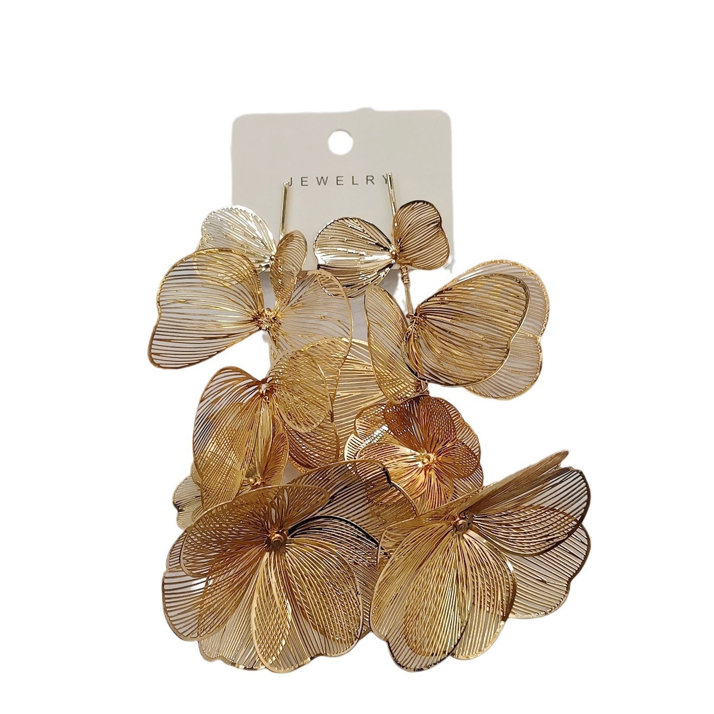 Golden Atmospheric Texture Handmade Blade High-grade Eardrops