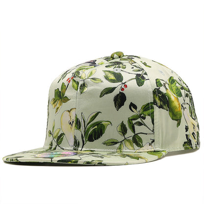 Flat-Top-Cap mit Sonnenschutz-Straßendruck