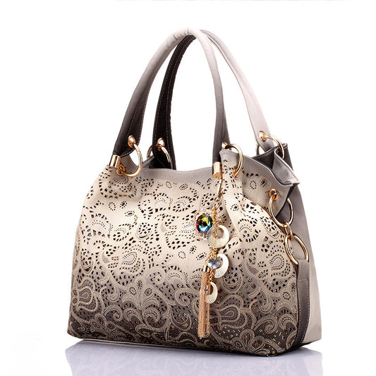 Hollow Peacock Pattern Shoulder Bag