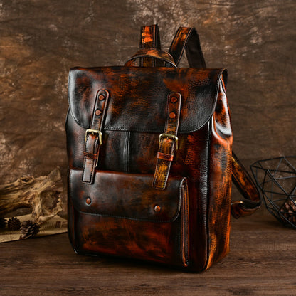 Mochila de piel de vaca Orion Luxe