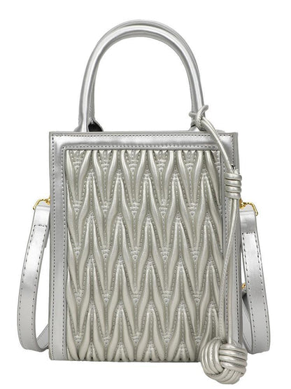 Bolsos pequeños plisados ​​con elegante textura y buen diseño para mujer