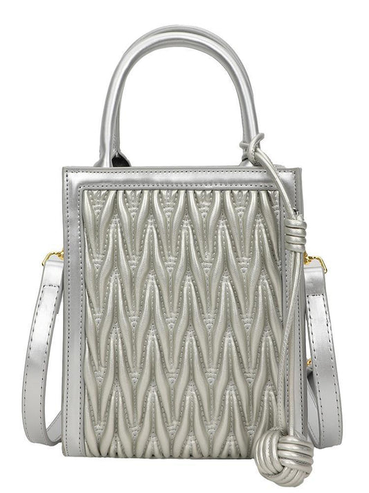 Bolsos pequeños plisados ​​con elegante textura y buen diseño para mujer