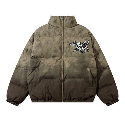 Ropa de algodón degradado con letras bordadas y pan para hombre