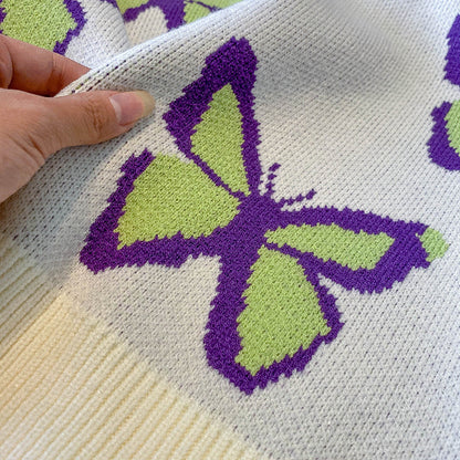 Suéter de cuello redondo de diseño de otoño e invierno para mujer, prendas de punto