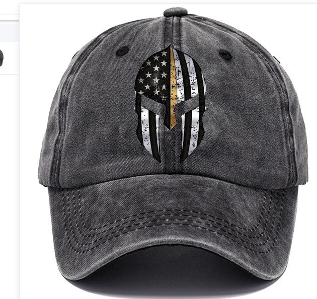 Washed Cotton Printed Old Dad Hat Men's Retro