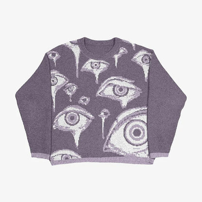 Street Knitwear Bedruckte Herbstpullover