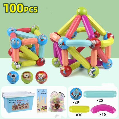 Große Größe DIY Magnetische Bau Set Frühen Lernen Konstruktor Vielzahl Magnetische Stange Bausteine ​​Für Kinder Spielzeug Geschenk