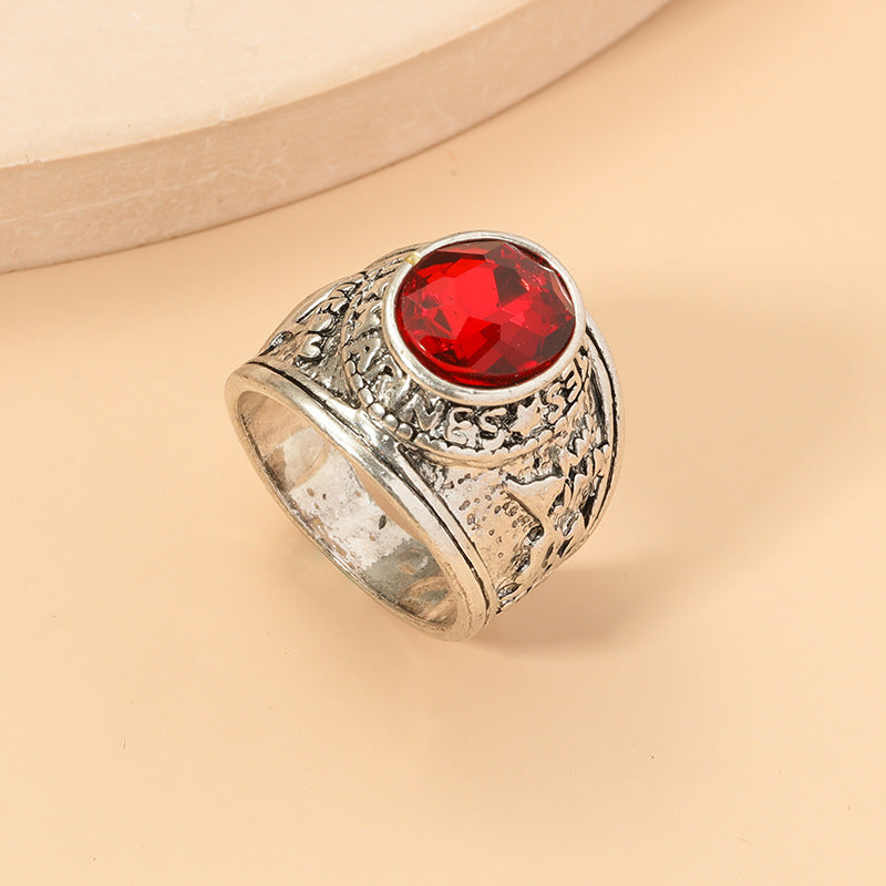 Fashion Vintage Carved Domineering Index Finger Ring