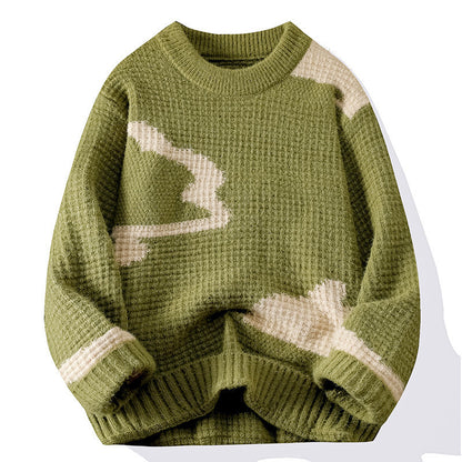 Suéter de punto cálido para hombre, para tiempo libre, con camiseta interior