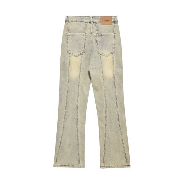 RO Style Wide Leg Patchwork Cargo Pants Jeans Men - BAGMODA