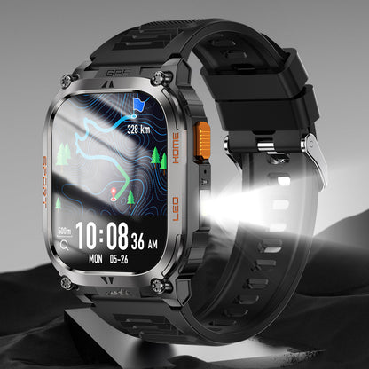 Pulsera inteligente QX18 con posicionamiento GPS, monitorización de salud y LED deportiva