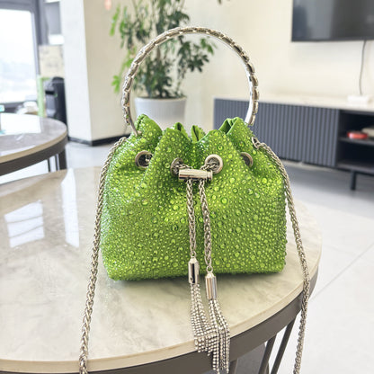 Drawstring Rhinestone Women's Bag