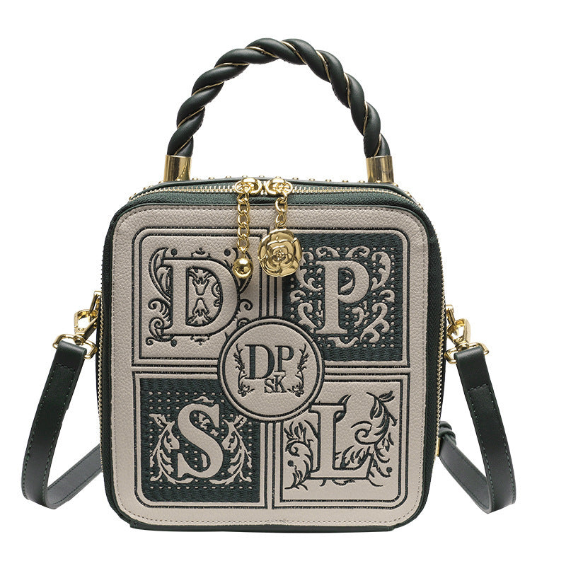 Bag Female Letter Portable Small Square Bag Single Shoulder Crossbody Bag