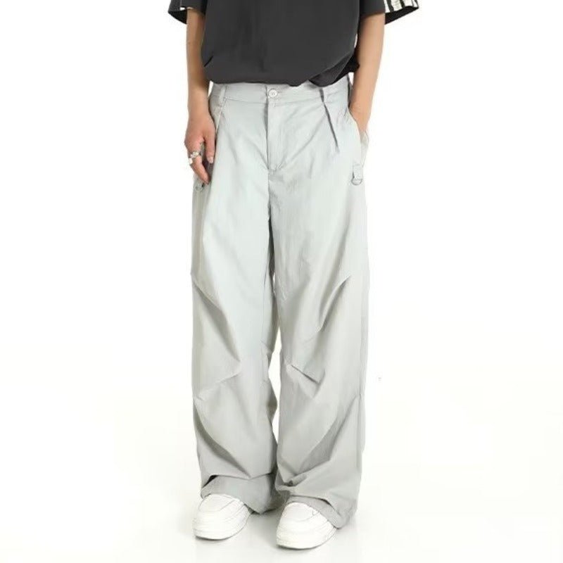 American Design Pleated Workwear Casual Pants Men - BAGMODA