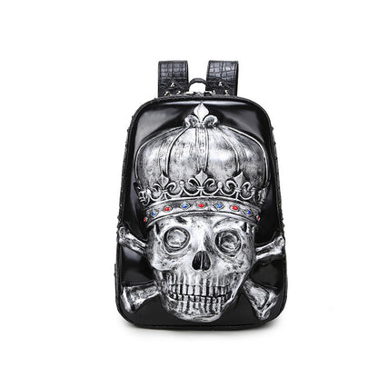 Kreativer Punk-Rucksack mit Totenkopf