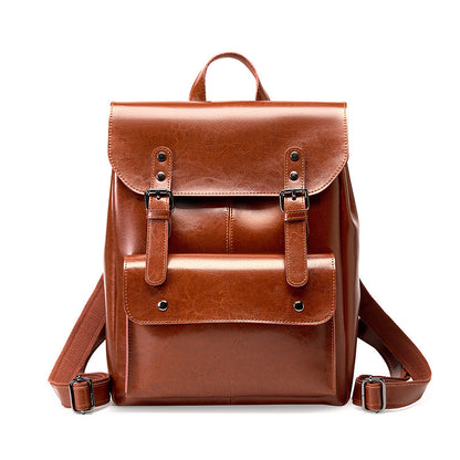 Cowhide Leather Wear-resistant Backpack