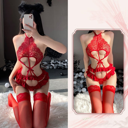 Mono seductor de encaje para mujer