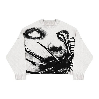 Street Knitwear Bedruckte Herbstpullover