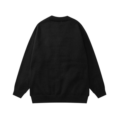Embroidered V-neck Cardigan Sweater Autumn And Winter