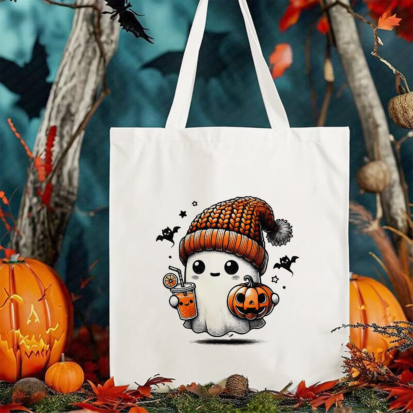 Halloween Printed Canvas Bag Shoulder Bag
