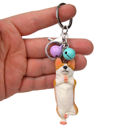 Llavero con campana para escalar, ideal para yoga y perros independientes de Corgi