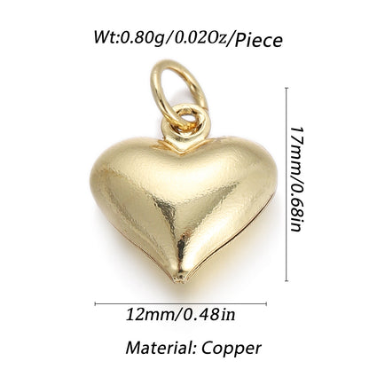 Colgante de amor rojo con gotas de aceite y microincrustaciones de circonita