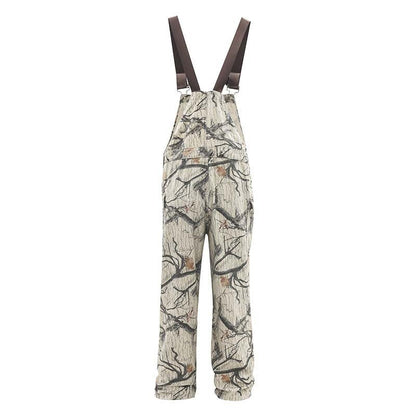 American Retro Branch Deciduous Camouflage Suspender Pants Men And Women - BAGMODA