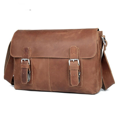 Bolso bandolera de cuero vintage para hombre