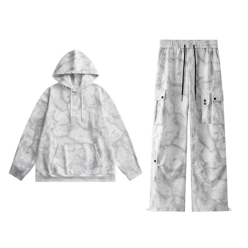 Tie Dye Sweater Pants Casual Suit Men - BAGMODA