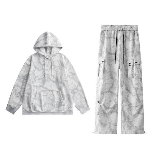 Tie Dye Sweater Pants Casual Suit Men - BAGMODA