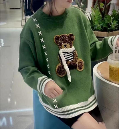 Lockerer und lässiger Stil, modische Strickmode für Damen
